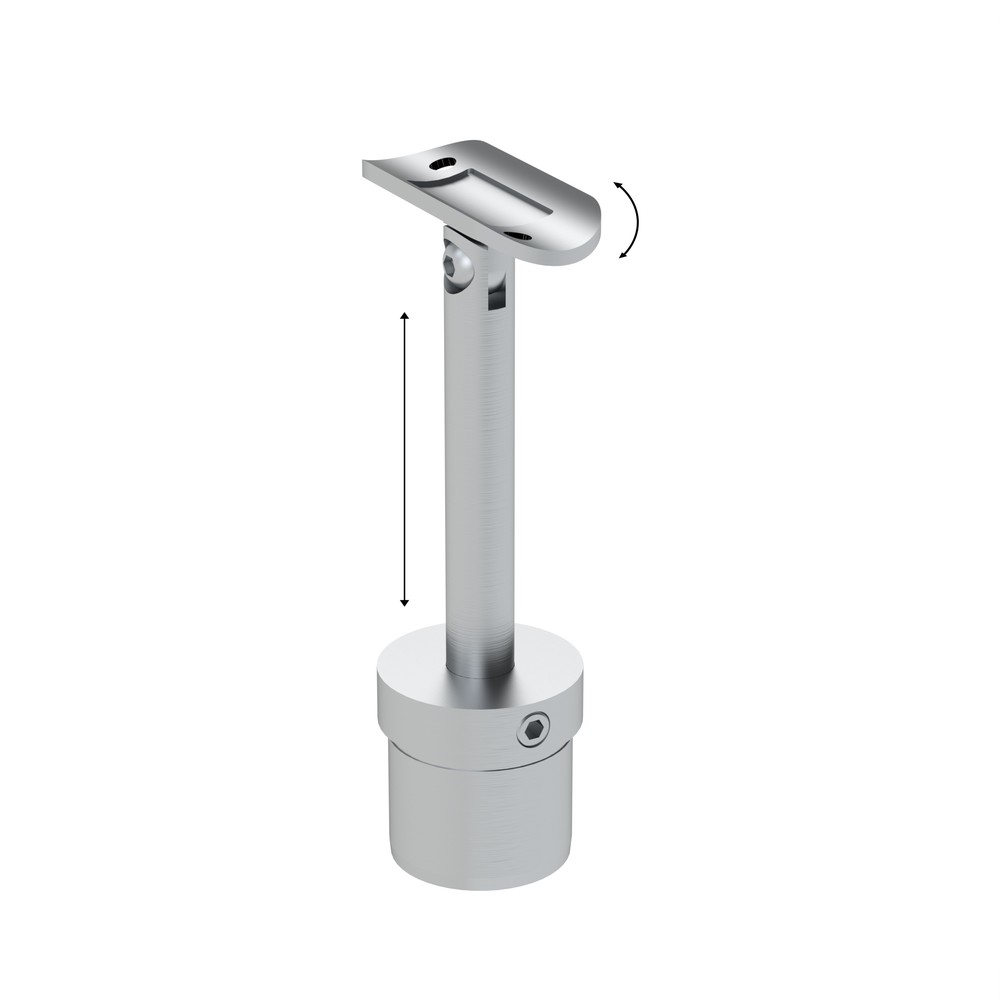 Adjustable Handrail Saddle Bracket 48.3mm Fix 48.3mm Mounting Adj Spigot