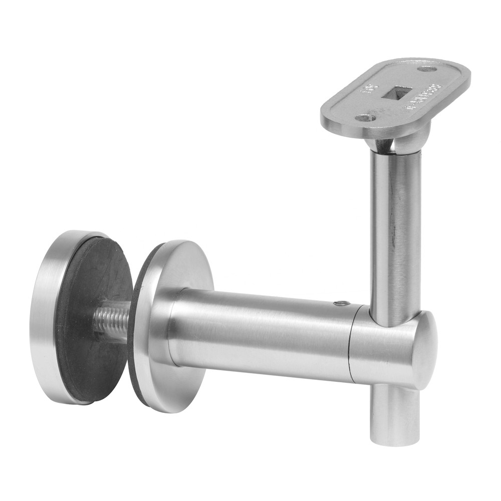Satin polish Stainless steel 316 wall to flat adjustable handrail bracket to suit our 40 x 10mm rect