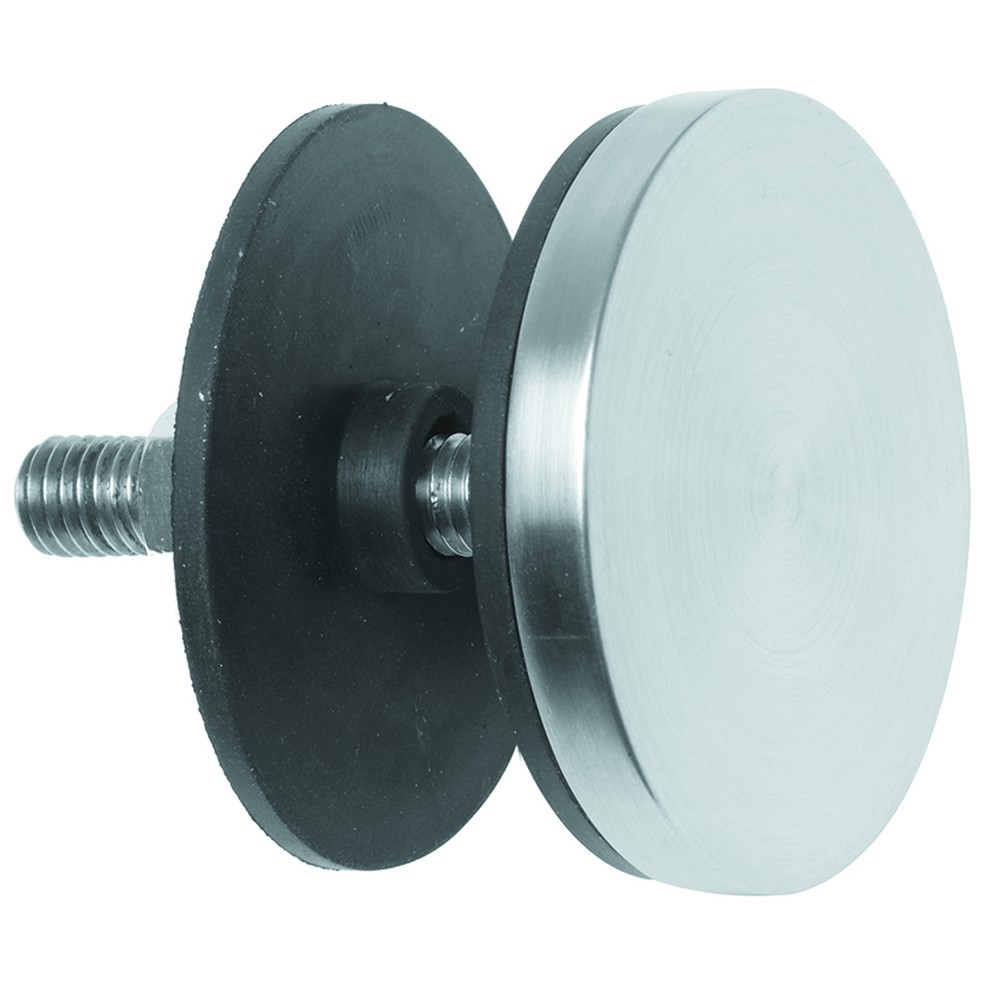 Handrail Bracket Plate + Rubbers To Suit Glass Balustrading