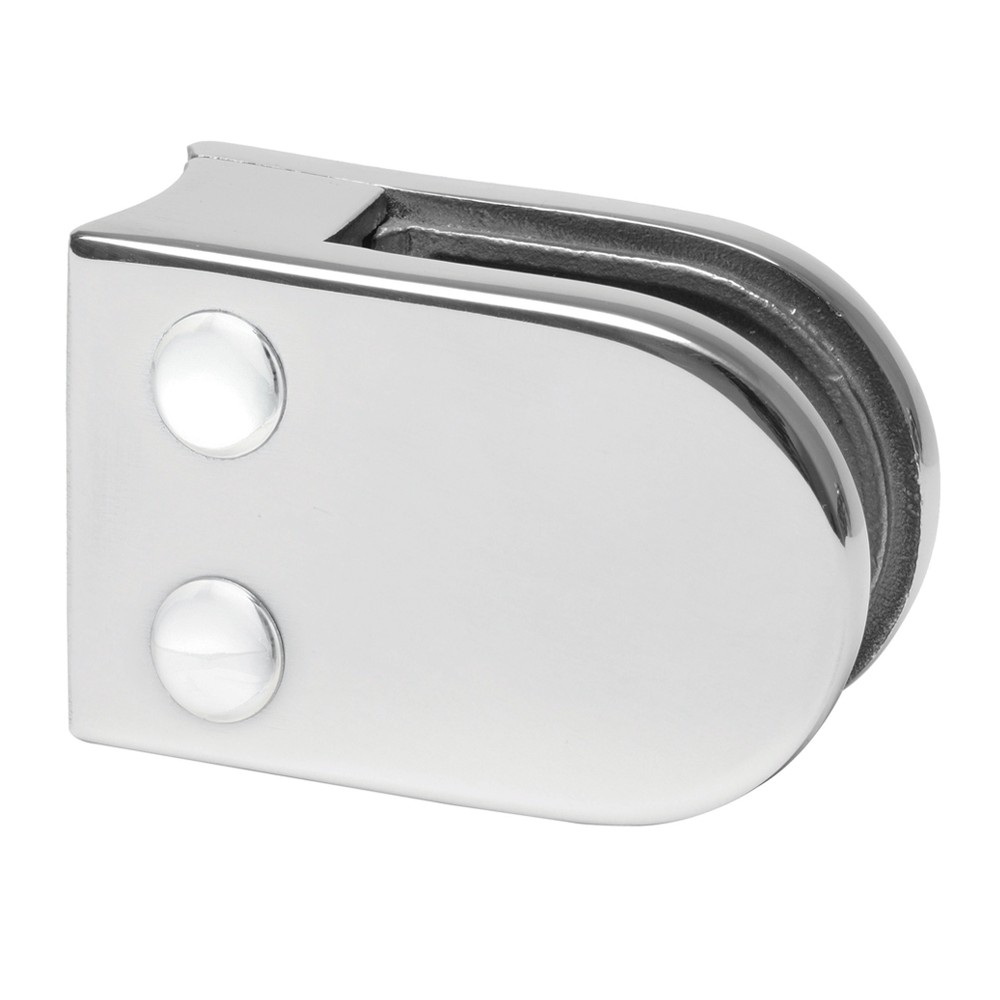 Glass Clamp 42.4 Round Back Grade 316 For 8 & 10mm Glass Mirror Finish