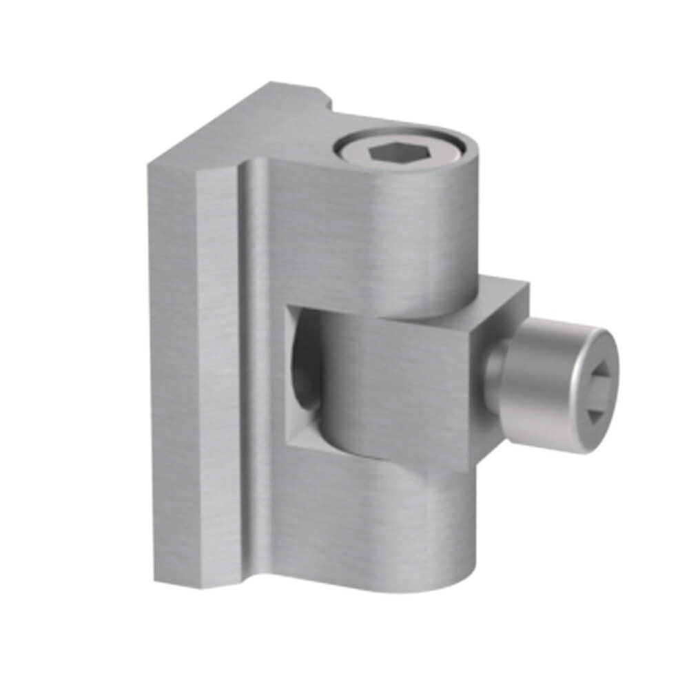 Glass Clamp Angle Adaptors-with bolt Flat Fix - 316 Satin