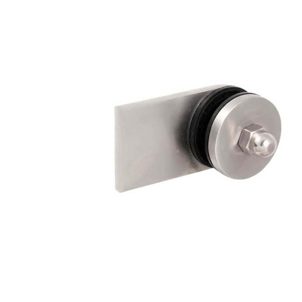 Weld On Glass Clamp - 80 x 40 x 6mm Stainless 316 C/W Bolt & Domed Nut