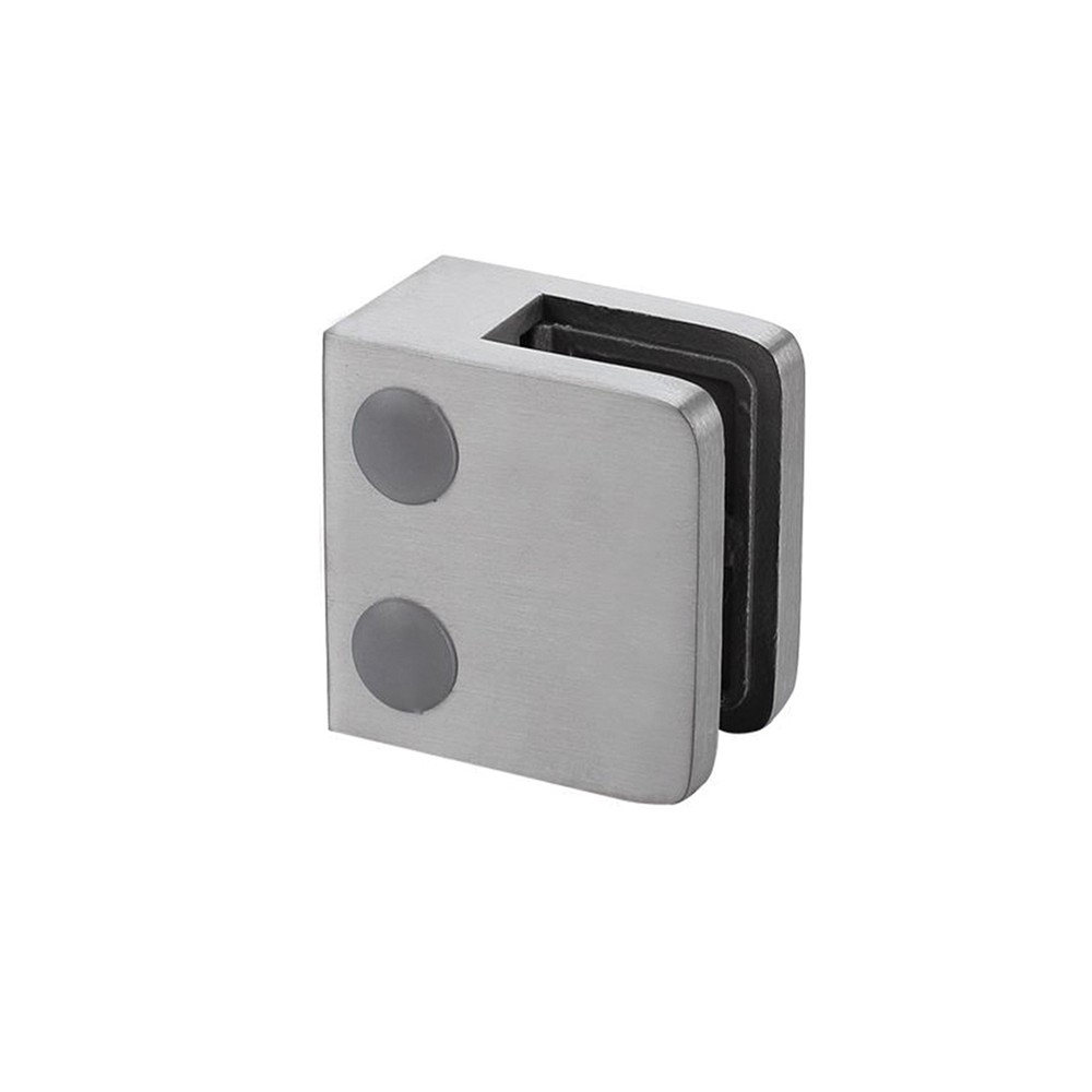 316 Small Square Glass Clamp for 6mm for flat sections