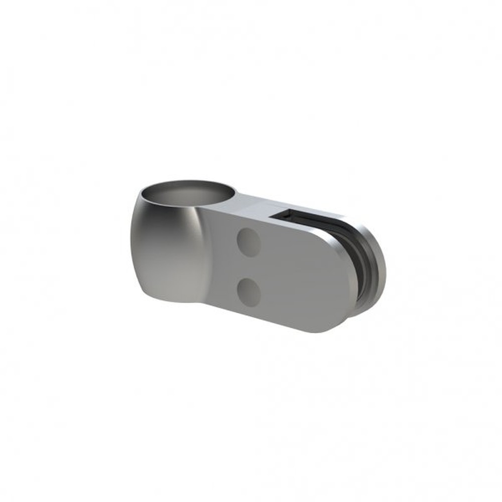Sleeve Fit End Bracket with Glass Clamp For 10mm Glass 48.3mm - Stainless 316