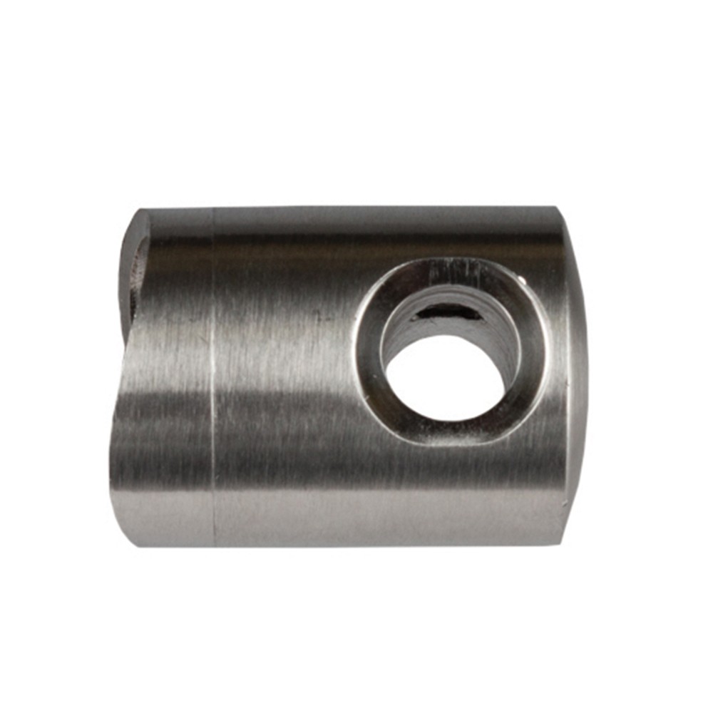 Stainless Through fitting LH holder For 3mm & 6mm wire Flat Fixing