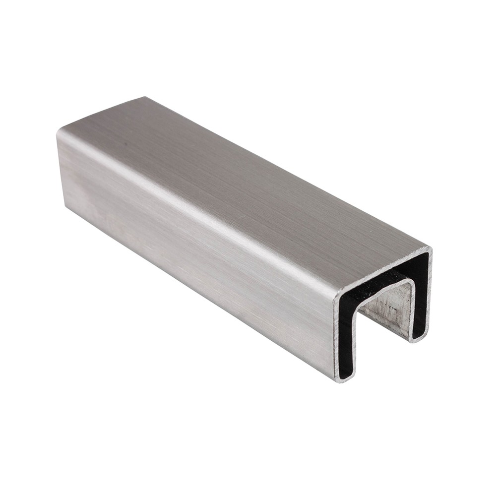 Stainless Steel Split Tube - S/S 316 25mm x 21mm rectangular x 3.0m Long