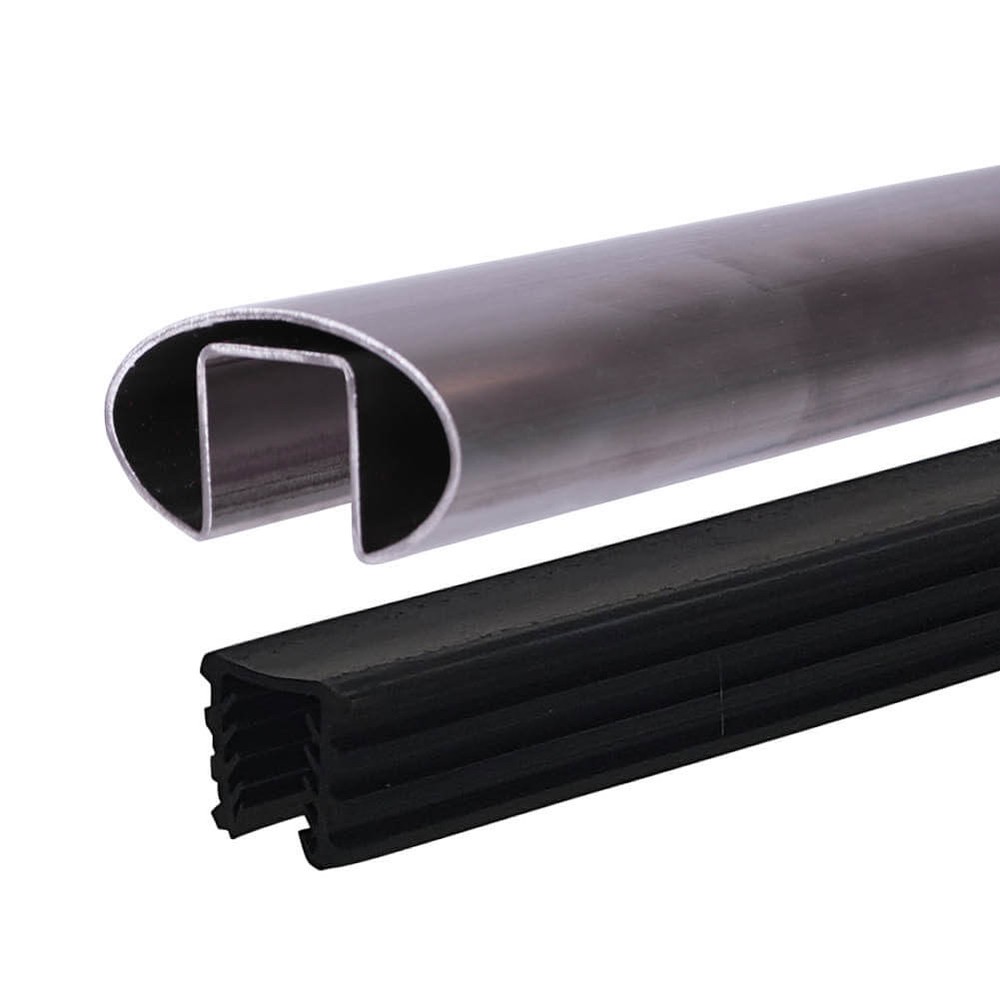 Satin 6030 Oval Top Rail - For 10mm Metre Rate - Stainless 316