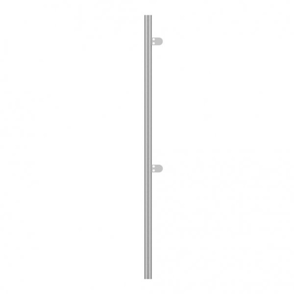42.4mm End Rail for Concrete In Fixing 2 x Clamps, Without Top, 1500mm High