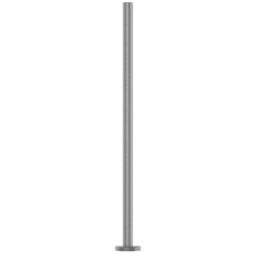 42.4mm Plain Base Plated Post 1100mm Long - No Holes - Type 316