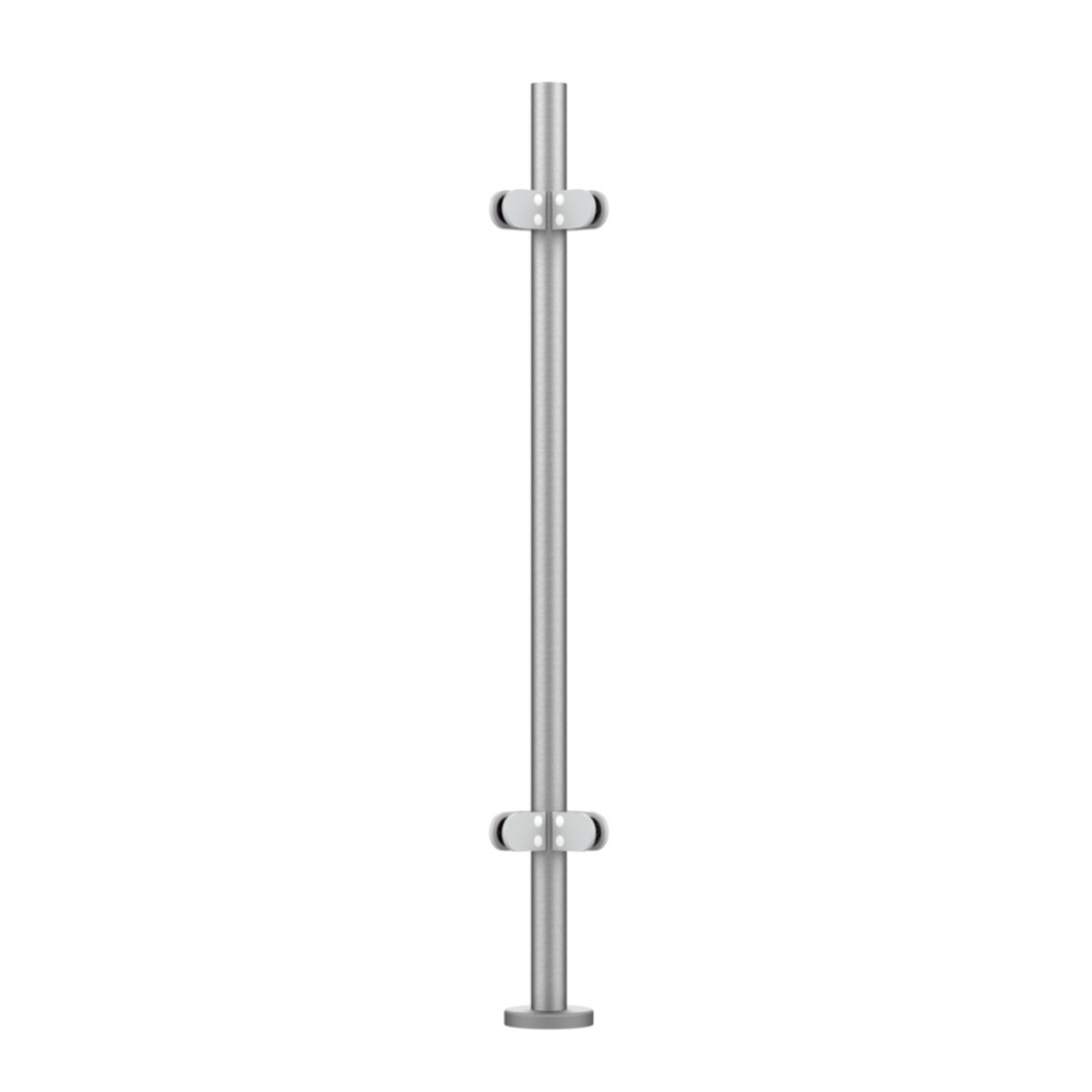 42.4mm Corner Post Welded Base & Cover 4 x Clamps, Without Top, 1100mm High