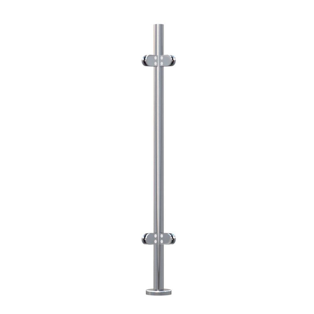 42.4mm Corner Post Welded Base & Cover 4 x Clamps, Without Top, 1100mm High