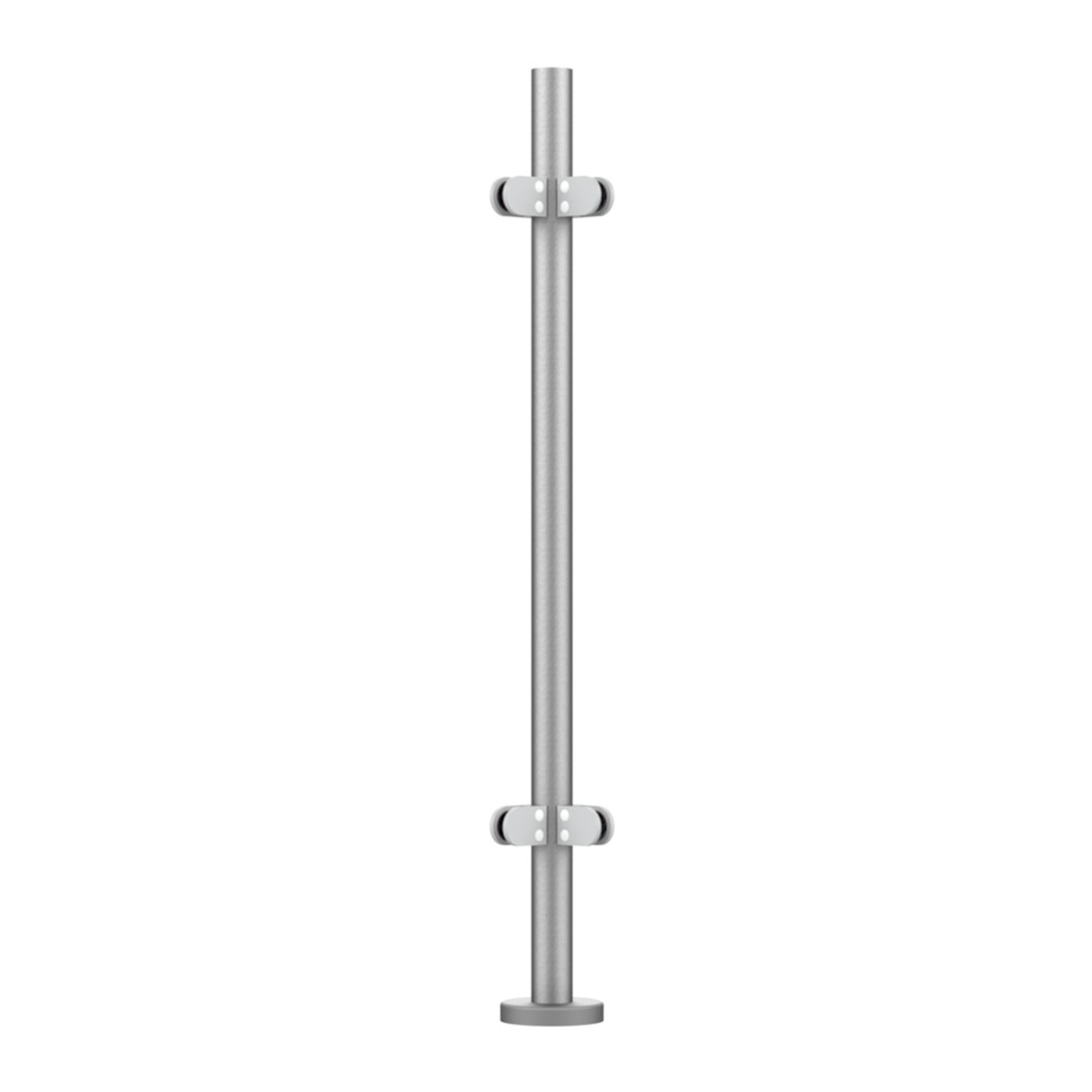 48.3mm Corner Post Welded Base & Cover 4 x Clamps, Without Top, 1100mm High