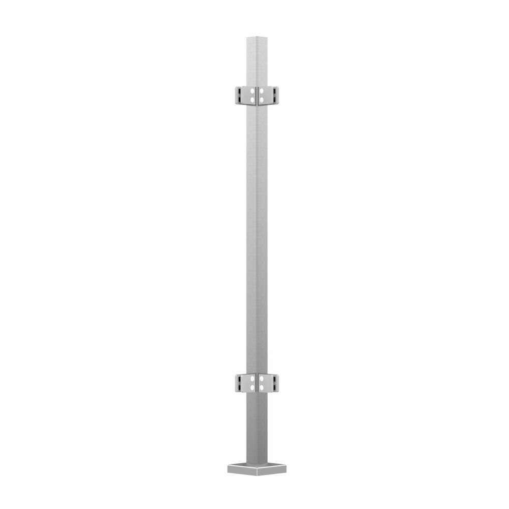 40mm Sq. Corner Post Welded Base & Cover 4 x Clamps, Without Top, 1100mm High