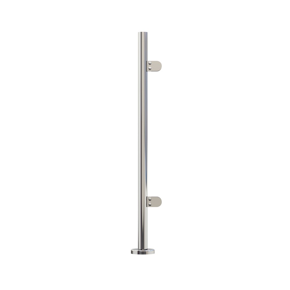 42.4mm End Post Assembled 316 Mirror 978mm Long - plain top
