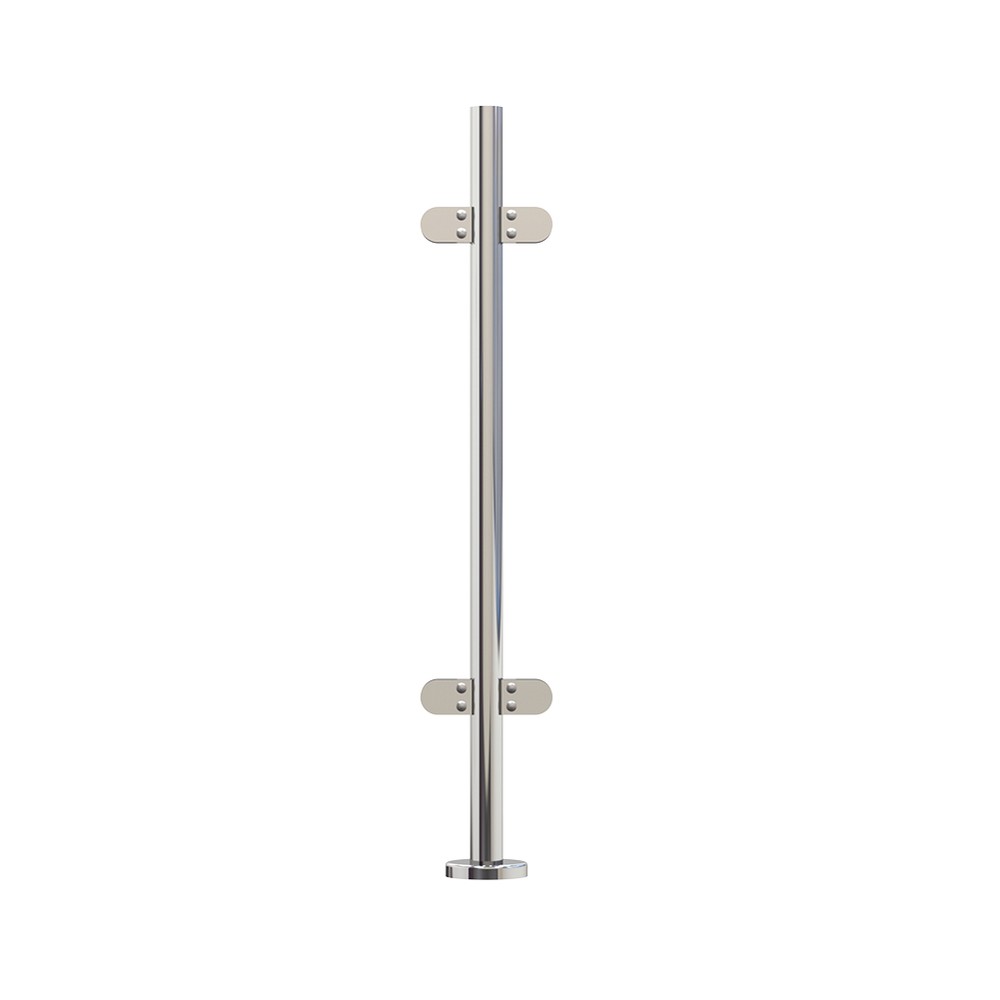 42.4mm Mid Post Assembled 316 Mirror 978mm Long - plain top