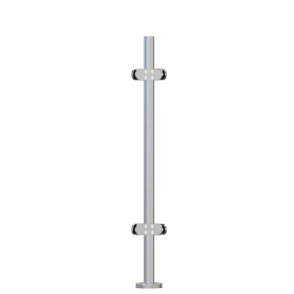 42.4mm Corner Post Assembled 316 Mirror 978mm Long - plain top