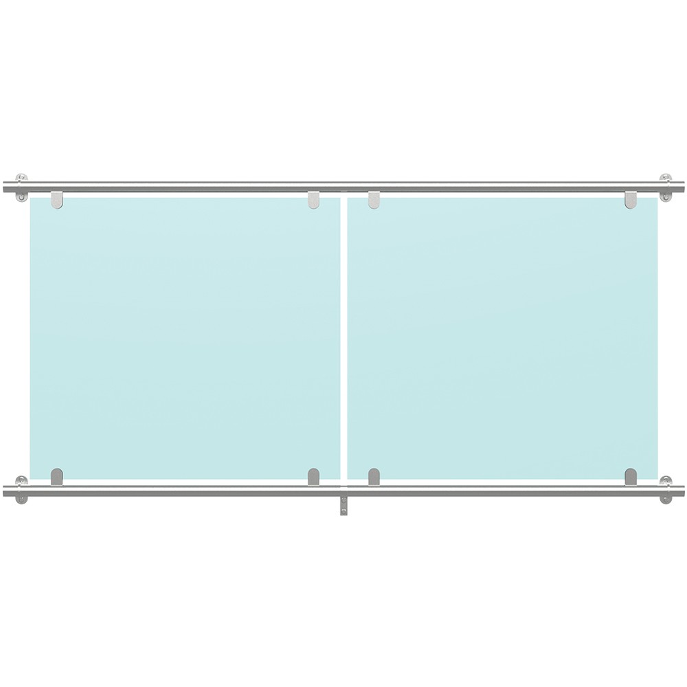 Verona Juliet Balcony Rail Kit 2300mm 48.3mm Glass Clamp Tubes Stainless 316
