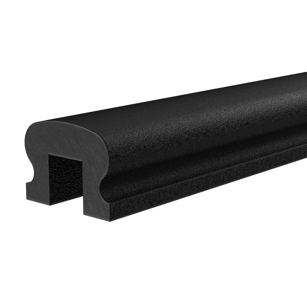 Polymer Top Rail with 30 x 27mm Channel 70 x 50mm - Black 3M long