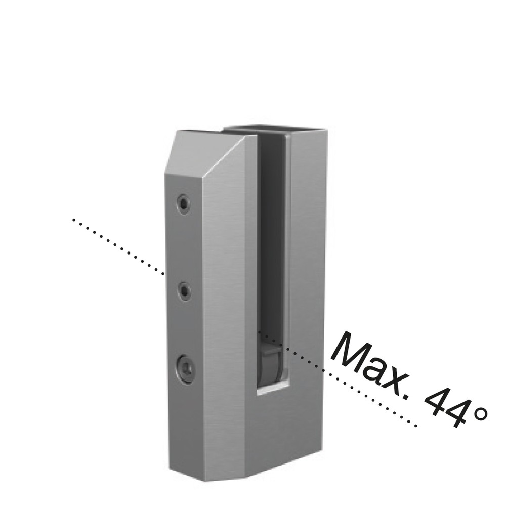 Stair Spigot Side Fix Tilt Adjustable 12 to 17.52mm Glass Duplex 2205 Satin
