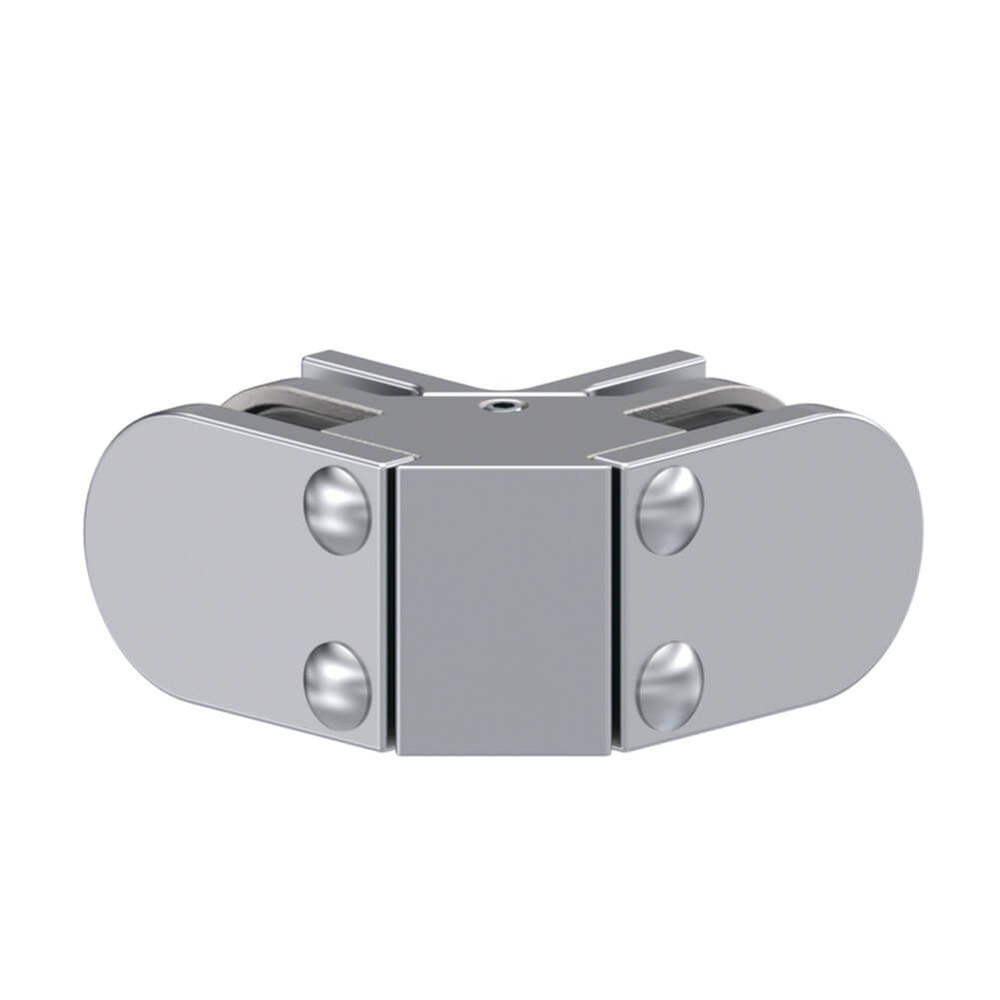 Round 90 Deg Corner Clamp External-10mm Glass Offset for Square Post Duplex 2205