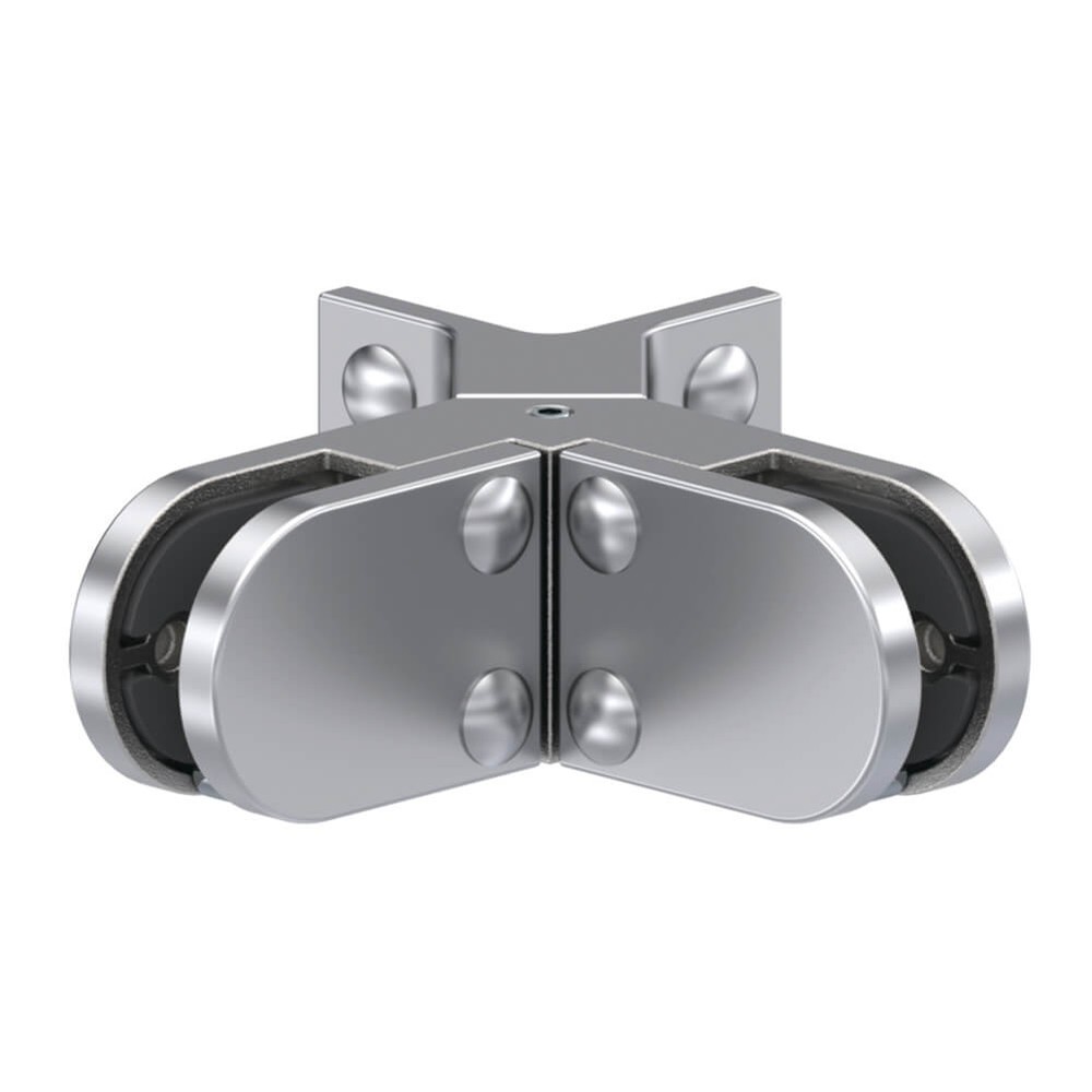 Round 90 Deg Corner Clamp Internal-10mm Glass Offset for Square Post Duplex 2205