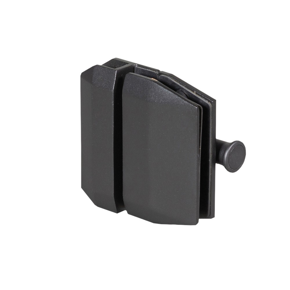 Premium Latch - 180 Deg - Glass to Round Post - 2205 Duplex - PPC Black Finish