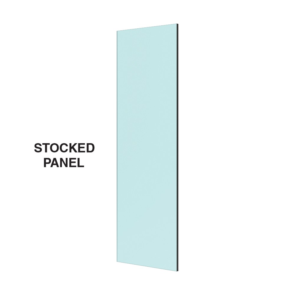 10mm Clear Float Toughened Glass Panel 300 x 900mm with dubbed corners