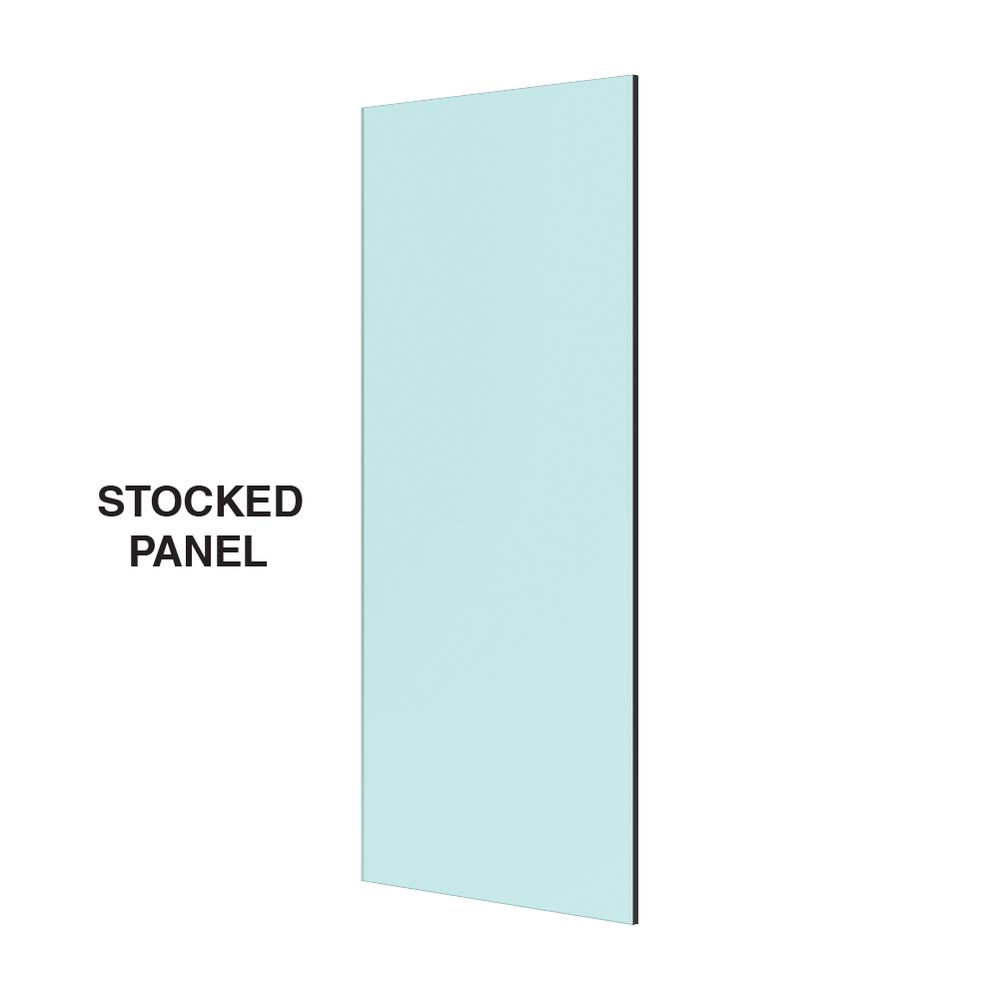 10mm Clear Float Toughened Glass Panel 400 x 1024mm with dubbed corners - F H Brundle