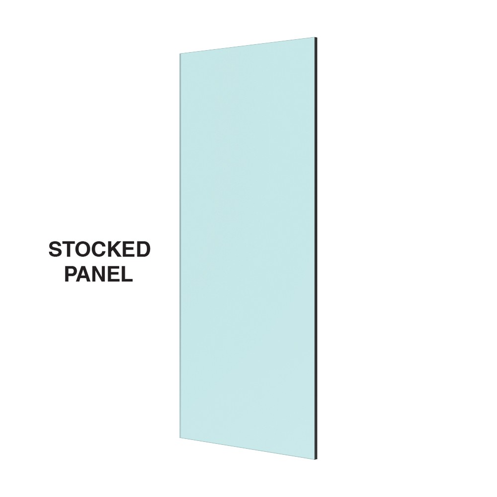 10mm Clear Float Toughened Glass Panel 400 x 900mm with dubbed corners