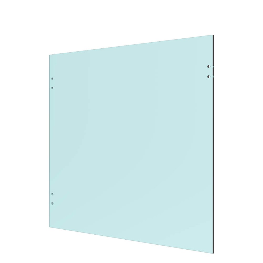 10mm Clear Float Toughened Glass Panel 900 x 1000mm Post Gate Panel with holes
