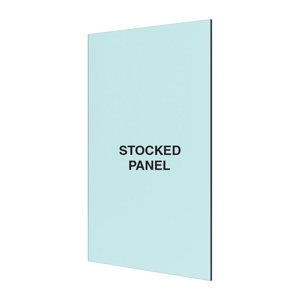 15mm Clear Float Toughened Glass Panel 600 x 1087mm with dubbed corners
