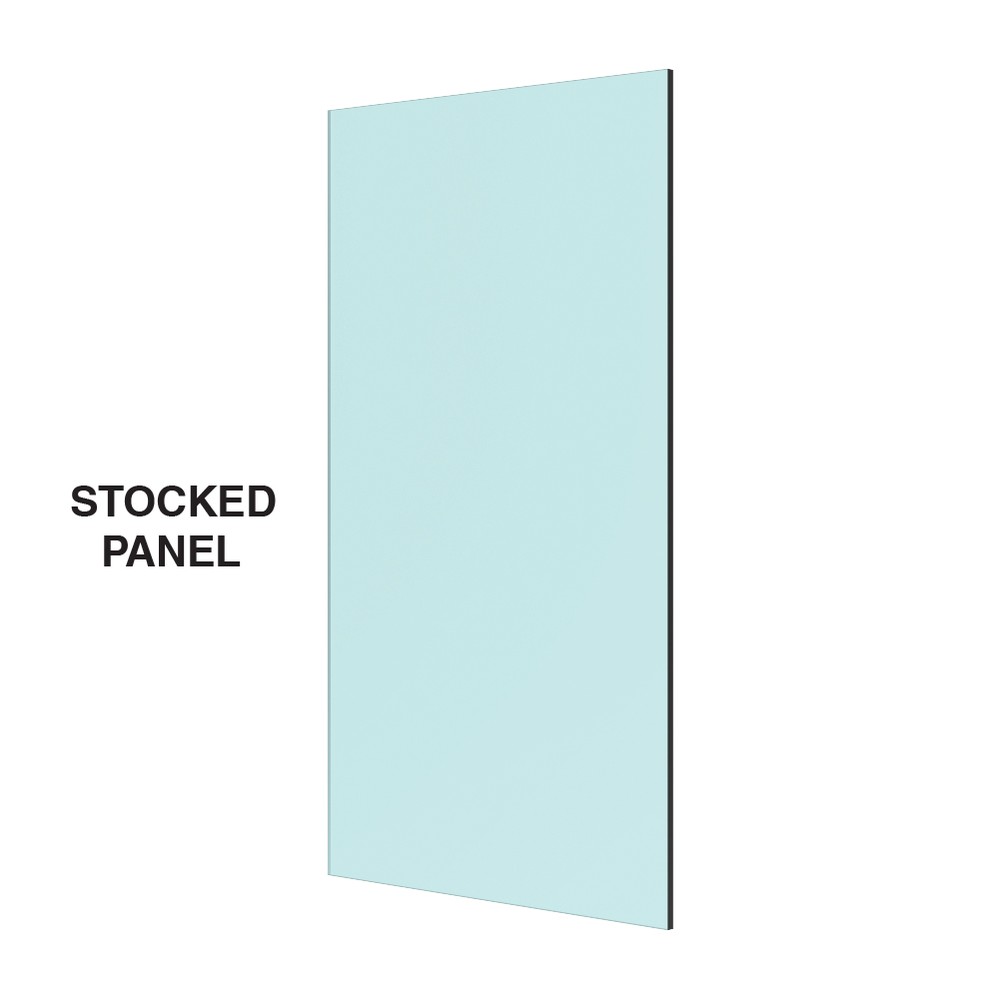 17.5mm Clear PVB Laminated Glass Panel 500 x 1087mm with dubbed corners