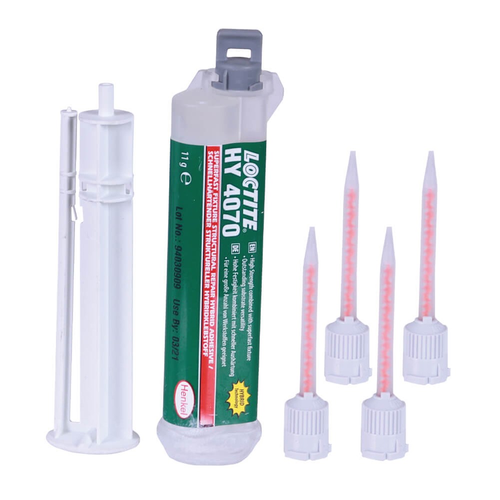 Loctite 4070 Adhesive Gel - 11g Box includes 4 nozzles & plunger.