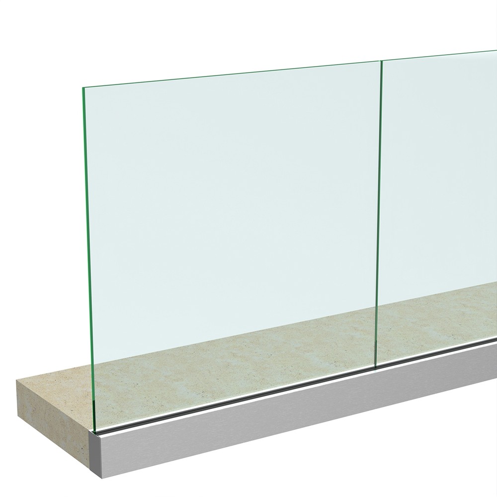 Anodised Side Duo Channel and Gasket - Includes 15mm Glass