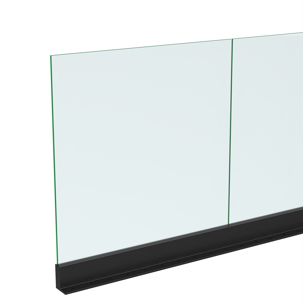 Black Base Pro-F Channel and Gasket - Includes 12mm Glass