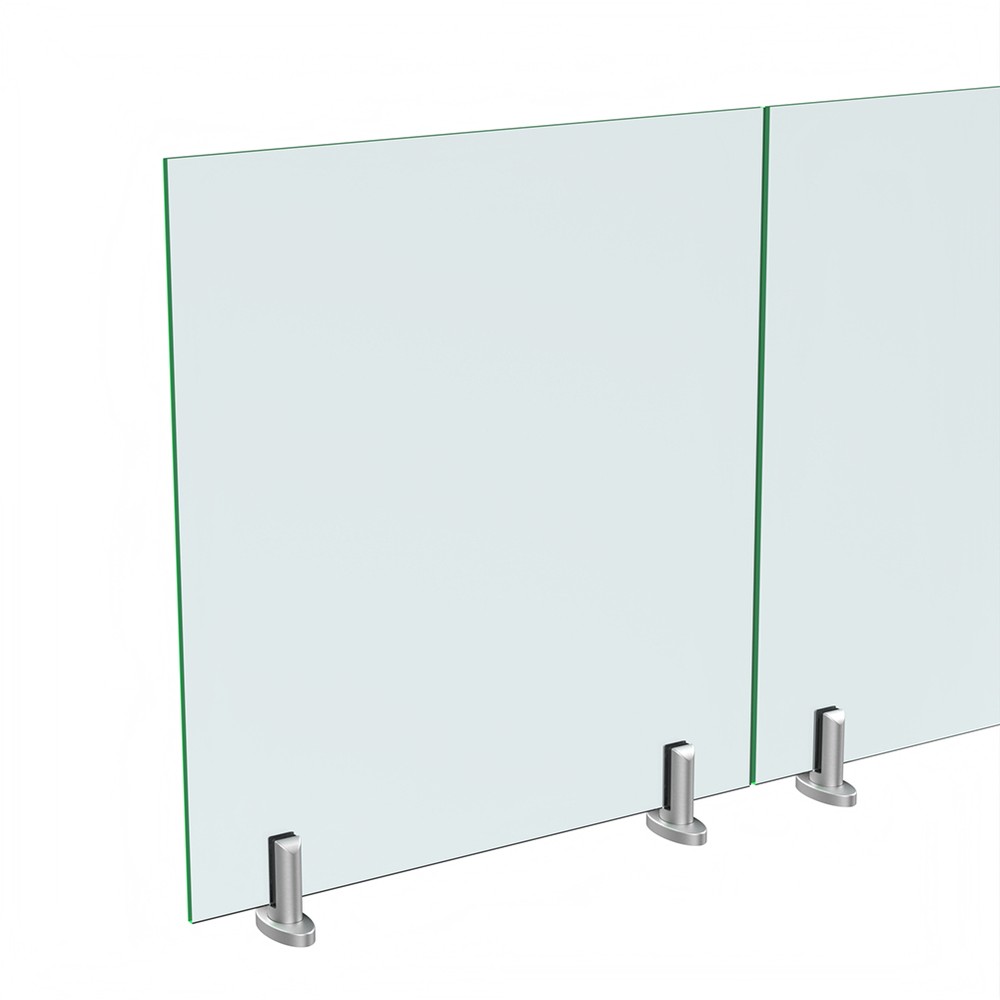 Base Fix Oval Spigot Duplex 2205 Satin Includes 12mm Glass