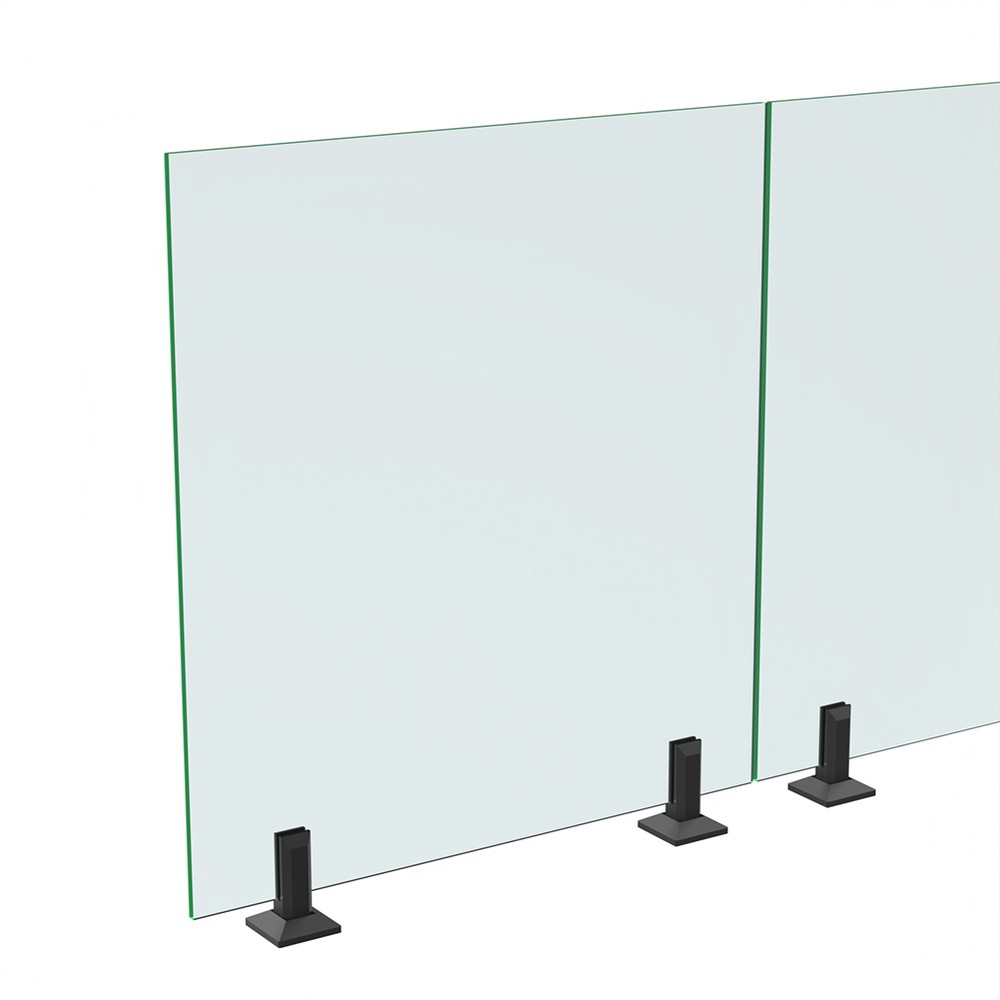Base Fix Square Spigot Duplex 2205 Satin Includes 12mm Glass