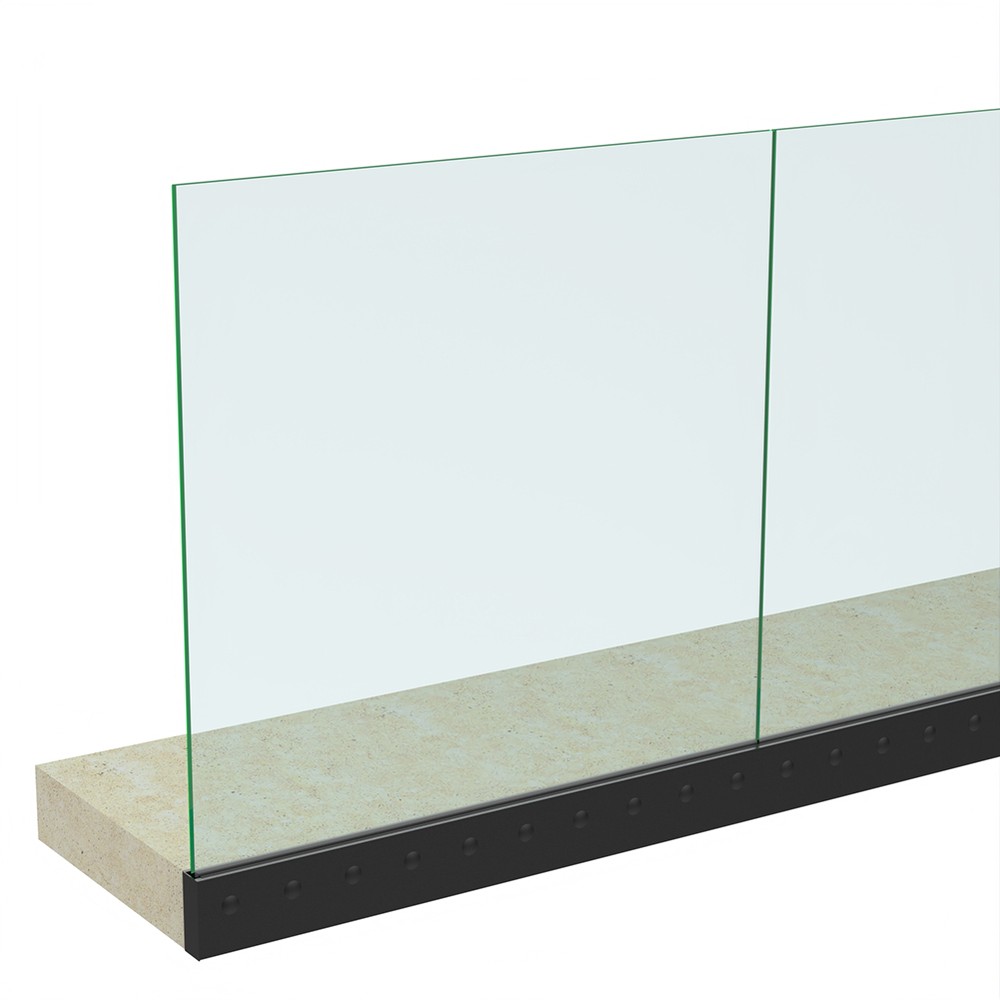 Black Side Slim Channel and Gasket - Includes 12mm Glass