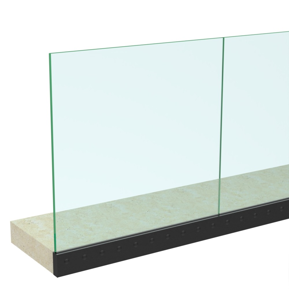 Black Side Slim Channel and Gasket - Includes 19mm Glass