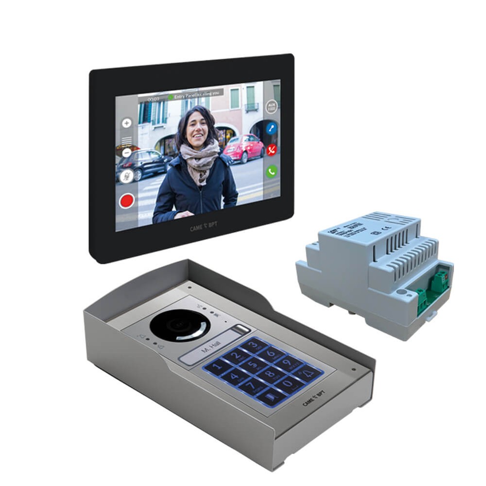 MTM 1 Button Audio-Video Intercom with Keypad Flush Mount - Black