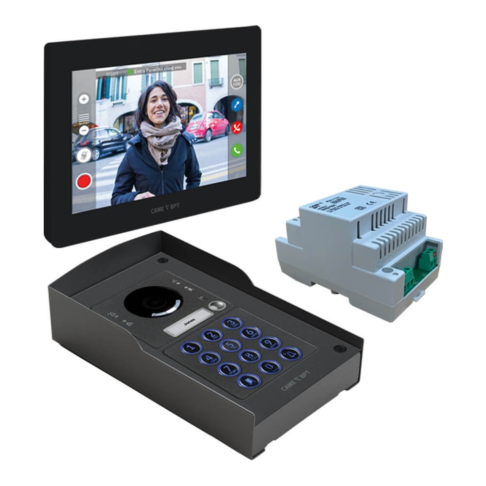 1 Button and Keypad MTM Video Kit Flush Mount - Black