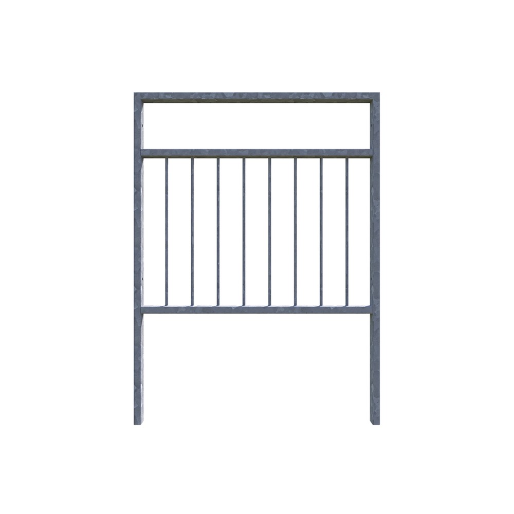 Pedestrian Barrier - 1m Long Panel With Visibility Gap - Concrete In