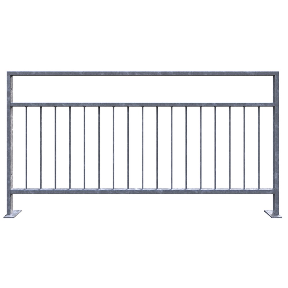 Pedestrian Barrier - 12mm Bar Pattern 3 With Base Plate 150mm x 75mm
