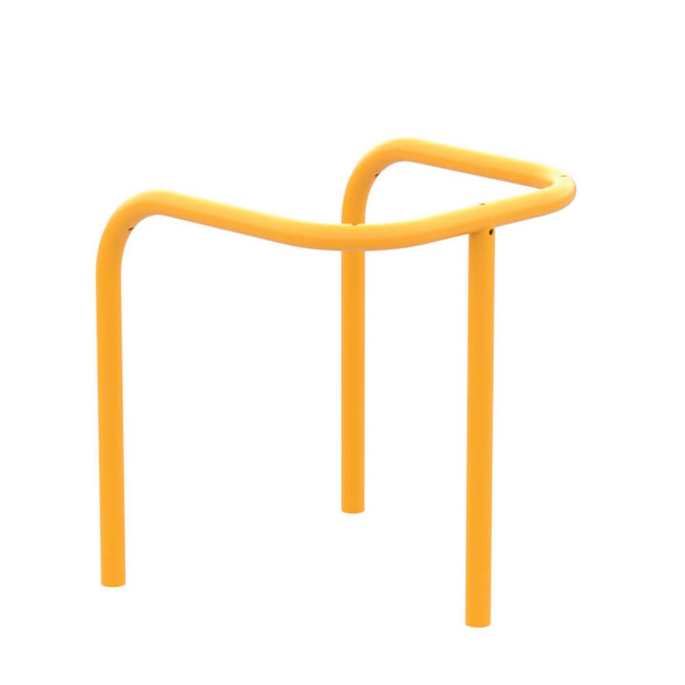 180 degree post protector concrete in Powder Coated Yellow RAL 1003