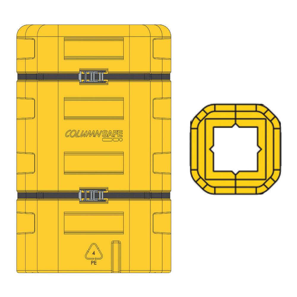 U Column Protector To Suit 356 x 368mm H1045 x W650 x D650mm - Polywrap - F H Brundle