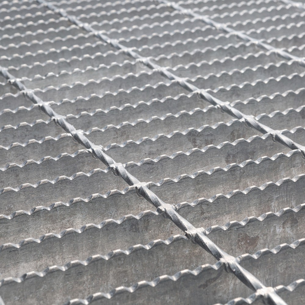 Galvanised Open Steel Flooring W100 25 x 3mm Serrated 41 x 100 6 x 1m