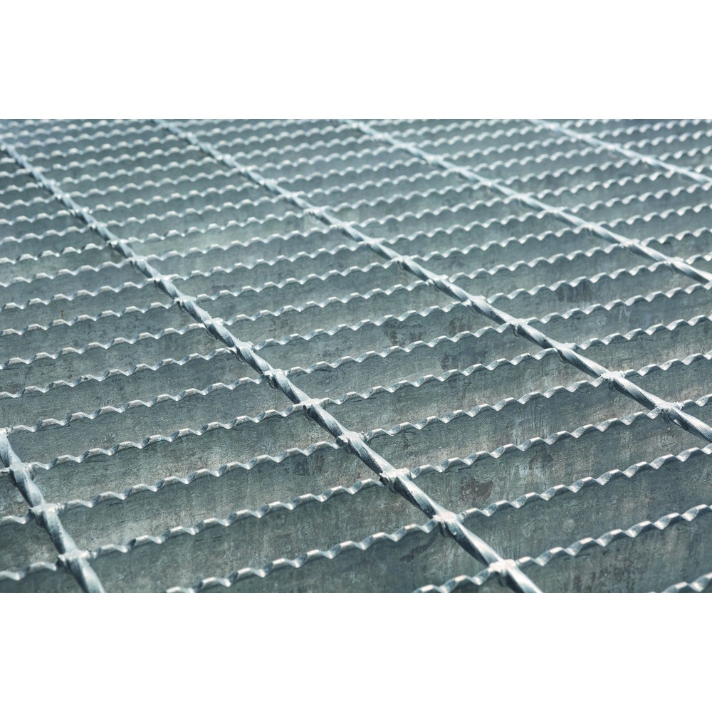 Galvanised Open Steel Flooring W100 25 x 5mm Serrated 41 x 100 6 x 1m