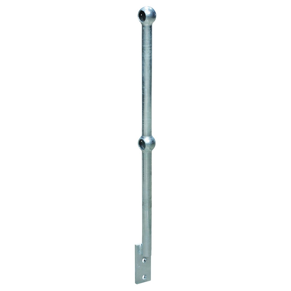 Galvanised Handrail Stds 3C(42.4od)550-550 To Suit 42.4mm Od Tube Inc. Grubscrews