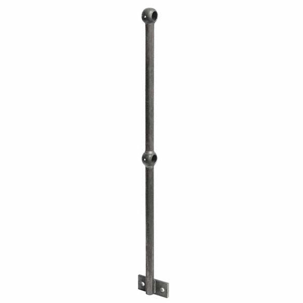 Galvanised Tubular H/Rail Stds FHB 6F 500-700 To suit 33.7mm Od Tube Inc. Grubscrews
