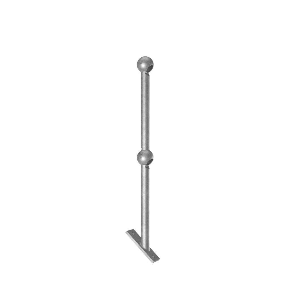 Raked Base Fix Handrail Standard 42.4mm 41 Degrees - 450 / 450 - 82mm Knuckle